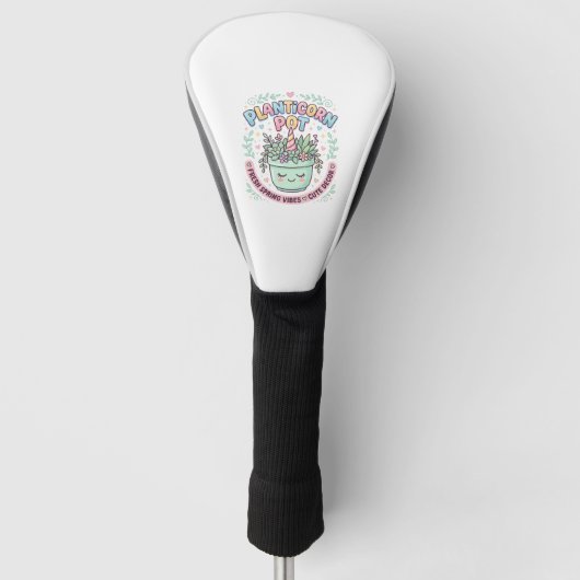 Eenhoring Planticorn Pot Grafisch Ontwerp Grafisch Golfheadcover (Voorkant)