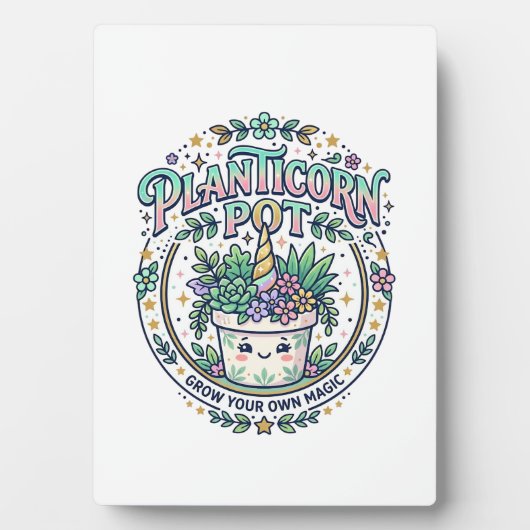 Eenhoring Planticorn Pot POD Klaar POD Kunstwerk_1 Fotoplaat (voorkant)