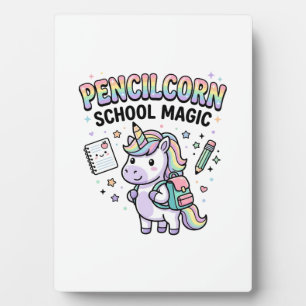 Eenhoring Potloodhoorn School Magie Betoverend Mer Fotoplaat
