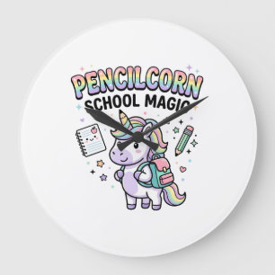 Eenhoring Potloodhoorn School Magie Betoverend Mer Grote Klok