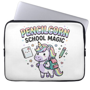 Eenhoring Potloodhoorn School Magie Betoverend Mer Laptop Sleeve