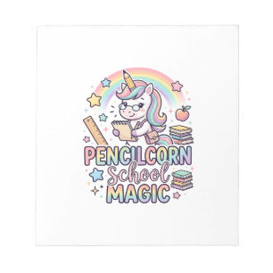 Eenhoring Potloodhoorn School Magie Schattige Stic Notitieblok