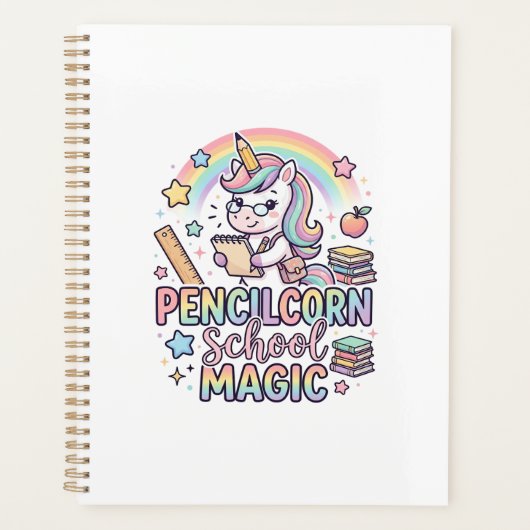 Eenhoring Potloodhoorn School Magie Schattige Stic Planner (Voorkant)