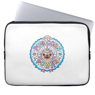 Eenhoring Pugicorn Kracht Grappig Schattig Cadeau  Laptop Sleeve
