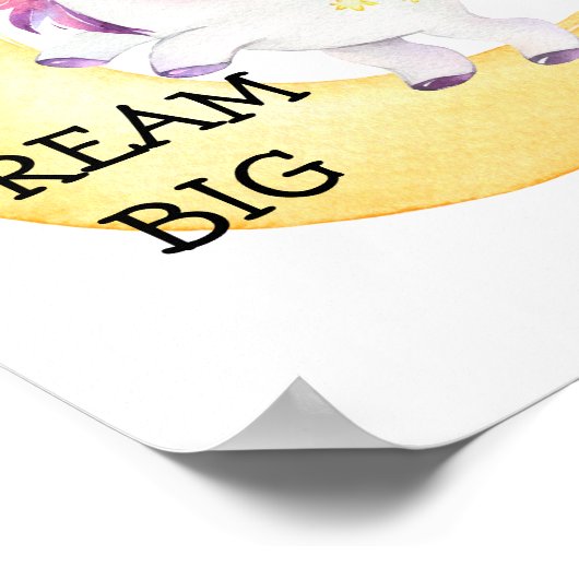 Eenhoring Regenboog Droom Grote Kinderkamer Baby M Poster (Hoek)