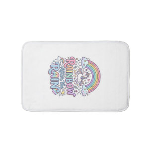 Eenhoring Regenboog Na de Regen Premium Vector Typ Badmat