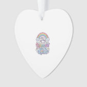 Eenhoring Regenboog Na de Regen Premium Vector Typ Ornament (voorkant)