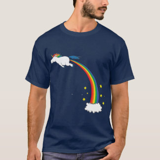 Eenhoring Regenboog Scheet vrienden T-shirt