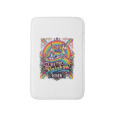 Eenhoring Retro Regenboog Ruiter Badmat (Voorkant Verticaal)