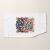Eenhoring Retro Regenboog Ruiter Handdoek (Handdoek)