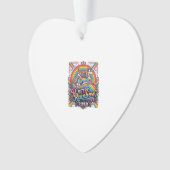 Eenhoring Retro Regenboog Ruiter Ornament (voorkant)