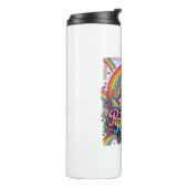 Eenhoring Retro Regenboog Ruiter Thermosbeker (Gedraaid links)