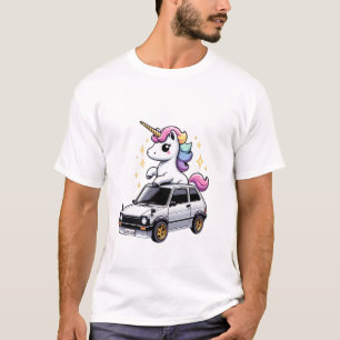 Eenhoring Rid Kei Auto Jongens Meisjes Vrouwen Kin T-shirt