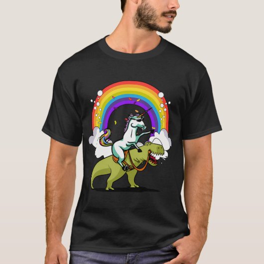 Eenhoring Ridder T-Rex Dinosaur T-shirt (Voorkant)