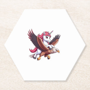 Eenhoring Ridding Roodstaartbuizerd Jongens Meisje Kartonnen Onderzetters