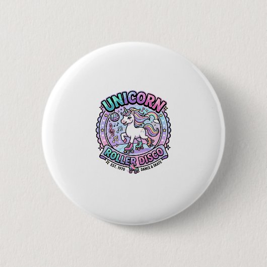 Eenhoring Roller Disco POD Kant-en-klare Marktplaa Ronde Button 5,7 Cm (Voorkant)