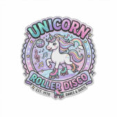 Eenhoring Roller Disco POD Kant-en-klare Marktplaa Sticker (Voorkant)