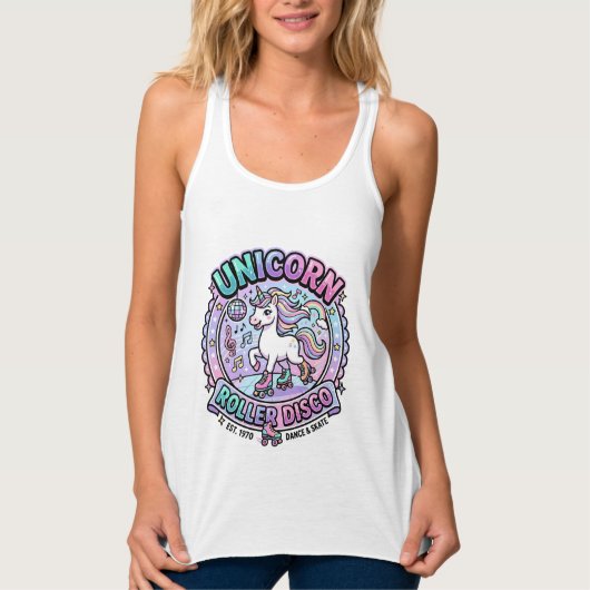 Eenhoring Roller Disco POD Kant-en-klare Marktplaa Tanktop (Voorkant)