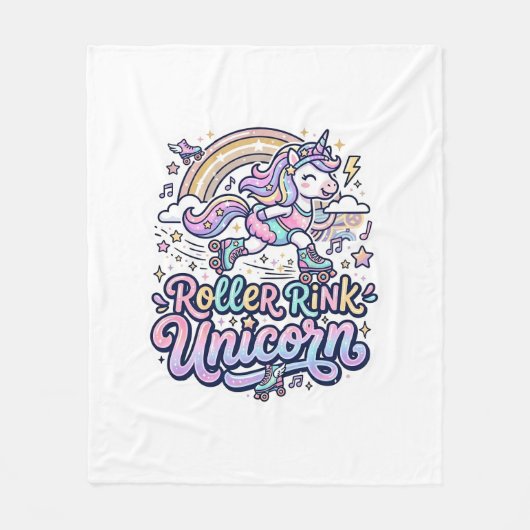 Eenhoring Roller Rink Eenhoring Premium Vector Sti Fleece Deken (Voorkant)