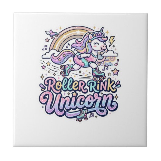 Eenhoring Roller Rink Eenhoring Premium Vector Sti Tegeltje (Voorkant)