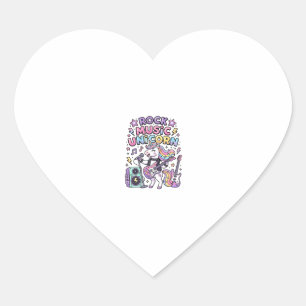 Eenhoring Rots Muziek Eenhoring Betoverende Marktp Hart Sticker