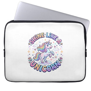 Eenhoring Schijnt Als Een Eenhoring Grafisch Ontwe Laptop Sleeve