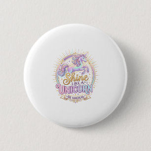 Eenhoring Schitter Als een Eenhoring POD Kant-en-K Ronde Button 5,7 Cm