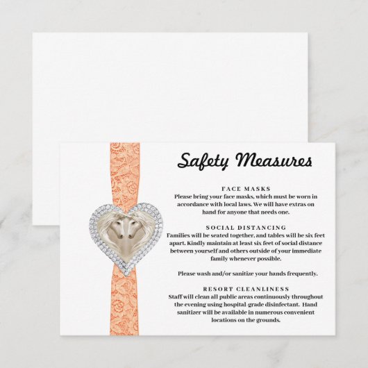 Eenhoring Sinaasappel Kant Veiligheidsmaatregelen Informatiekaartje (Voorkant / Achterkant)