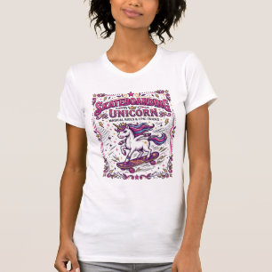 Eenhoring Skateboarden Eenhoring Stijlvol Witte Ac T-shirt