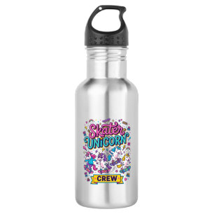Eenhoring Skater Eenhoring Crew Retro Stijl Print Waterfles
