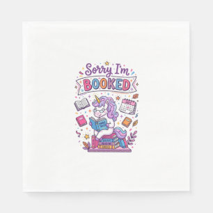 Eenhoring Sorry Ik Ben Geboekt Retro Stijl Print o Servet