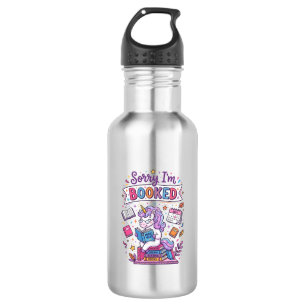 Eenhoring Sorry Ik Ben Geboekt Retro Stijl Print o Waterfles