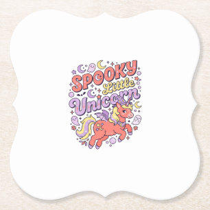 Eenhoring Spookachtige Kleine Eenhoring Whimsical Kartonnen Onderzetters