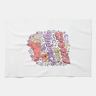 Eenhoring Spookachtige Kleine Eenhoring Whimsical  Theedoek