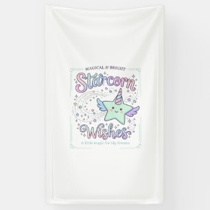 Eenhoring Starcorn Wensen Schattige Kleding Grafie Spandoek