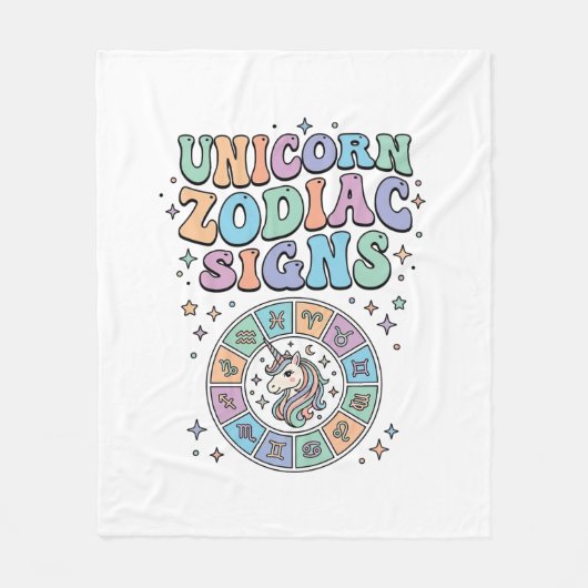 Eenhoring Sterrenbeeld Tekenen Kawaii Vector Desig Fleece Deken (Voorkant)