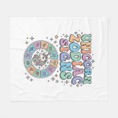 Eenhoring Sterrenbeeld Tekenen Kawaii Vector Desig Fleece Deken (Voorkant (Horizontaal))