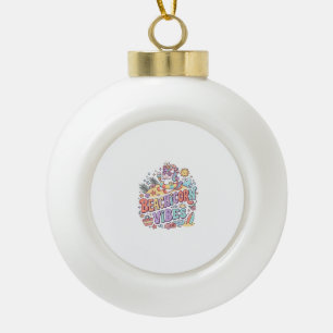 Eenhoring Strandhoorn Trillingen Whimsisch Witte A Keramische Bal Ornament