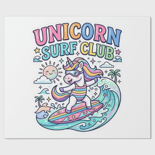 Eenhoring Surfclub Cadeaupapier (Vlak)