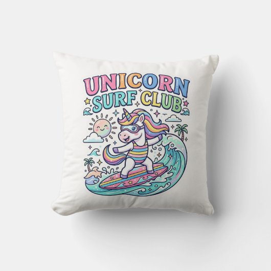 Eenhoring Surfclub Kussen (Voorkant)