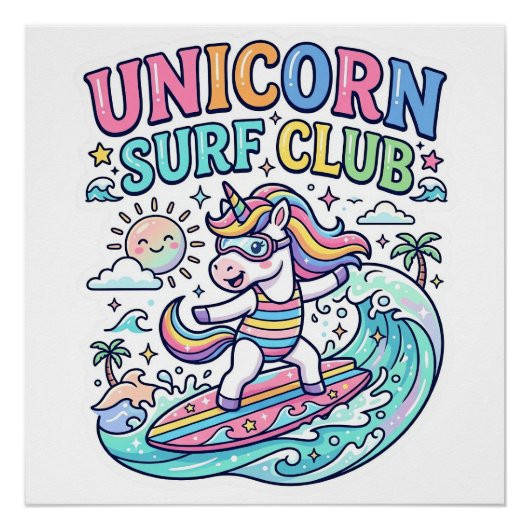 Eenhoring Surfclub Perfect Poster (Voorkant)