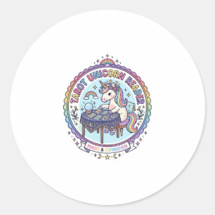 Eenhoring Tarot Eenhoring Lezer Grappig Shirt Graf Ronde Sticker