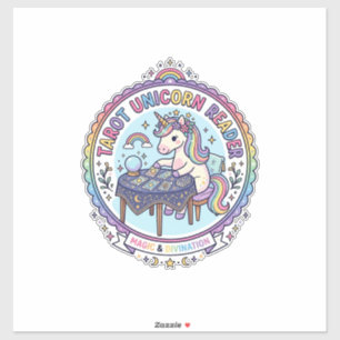 Eenhoring Tarot Eenhoring Lezer Grappig Shirt Graf Sticker