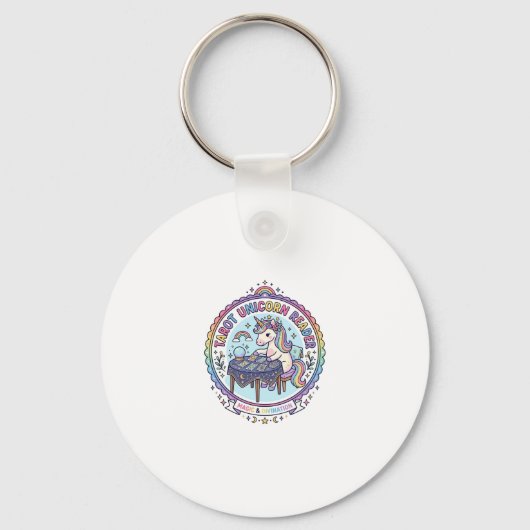 Eenhoring Tarot Eenhoring Lezer Grappige Shirt Gra Sleutelhanger (Voorkant)