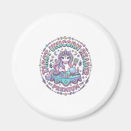 Eenhoring Tarot Eenhoring Lezer Premium Grappige P Magneet (Voorkant)