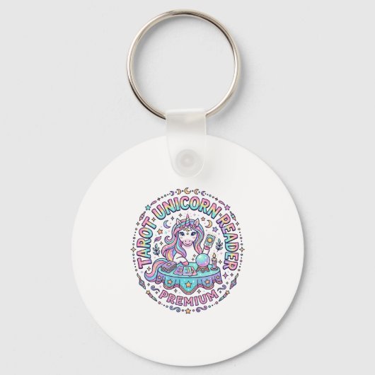Eenhoring Tarot Eenhoring Lezer Premium Grappige P Sleutelhanger (Voorkant)