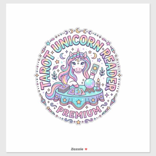 Eenhoring Tarot Eenhoring Lezer Premium Grappige P Sticker (Vel)