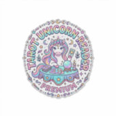 Eenhoring Tarot Eenhoring Lezer Premium Grappige P Sticker (Voorkant)