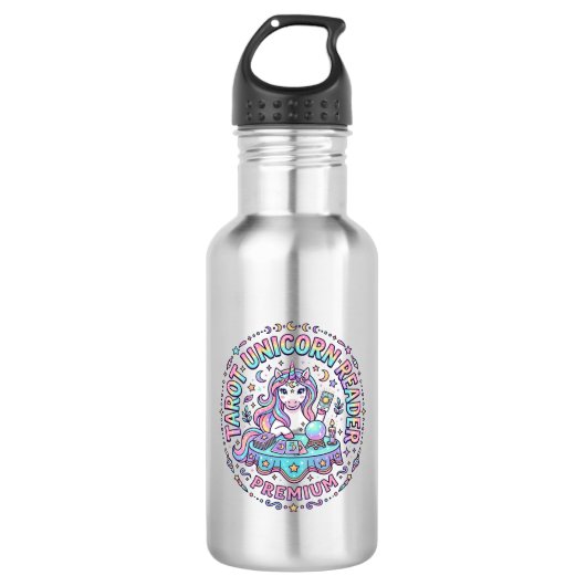 Eenhoring Tarot Eenhoring Lezer Premium Grappige P Waterfles (Voorkant)