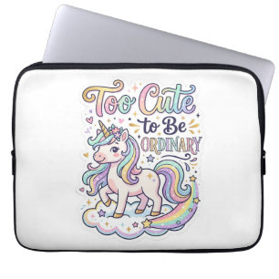 Eenhoring Te Schattig Om Gewone Premium Vector Sti Laptop Sleeve